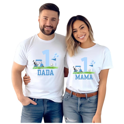 Custom Golf Matching First Birthday Family T Shirts, Custom 1st Birthday Family Shirts ET0241