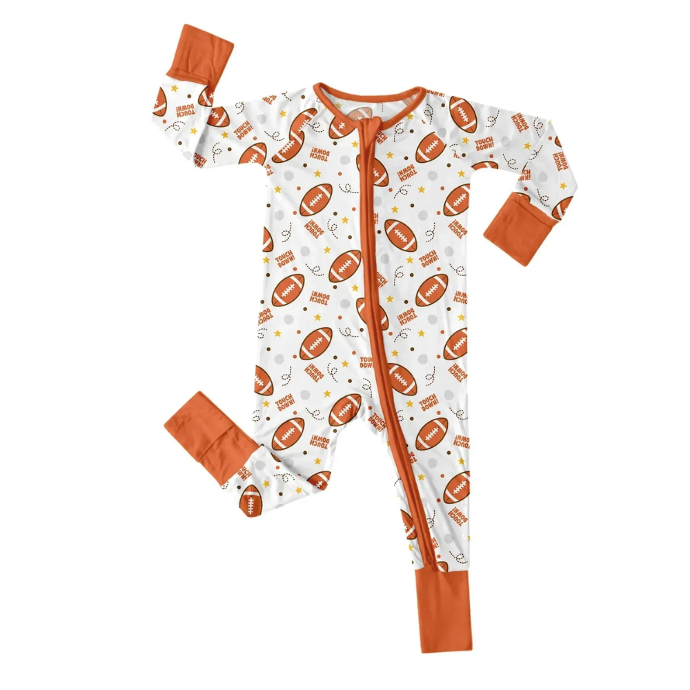 Touch Down Rugby Baby Convertible Zippy Romper, Rugby Baby Romper Convertible BB0913