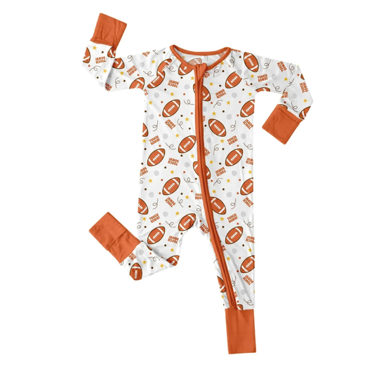 Touch Down Rugby Baby Convertible Zippy Romper, Rugby Baby Romper Convertible BB0913