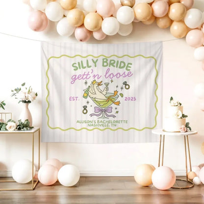 Silly Bride Getting Loose Custom Bachelorette Party Banner, Custom Goose Bachelorette Sign WD0520