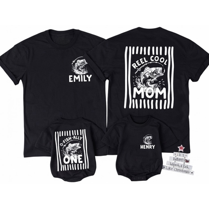 Custom O-Fish-Ally First Birthday Matching Family T Shirt, Custom 1st Birthday Fishing Shirt For Family ET1518