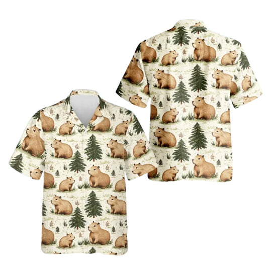 Tropical Capybara Hawaian Shirt For Men Women, Capybara Lover Hawaiian Shirts HE0513