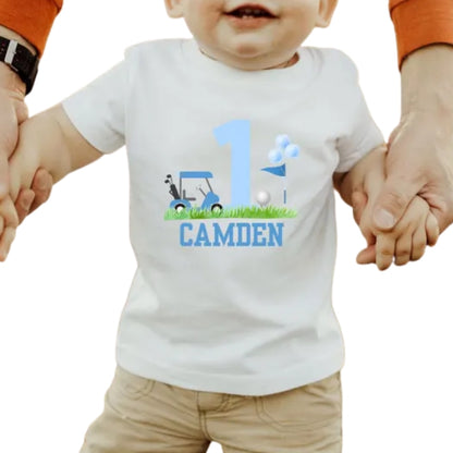 Custom Golf Matching First Birthday Family T Shirts, Custom 1st Birthday Family Shirts ET0241