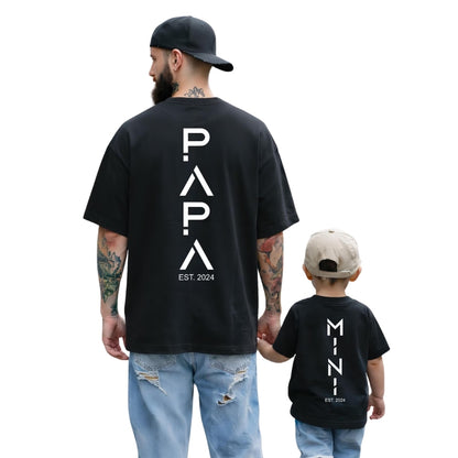 Custom Matching Papa And Mini T Shirts, Custom Father's Day Matching Family Shirts ET0526