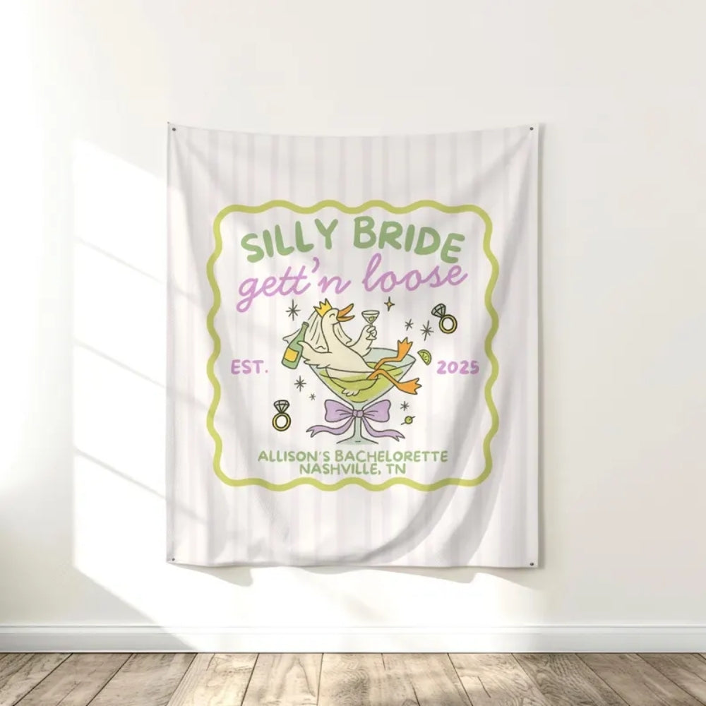 Silly Bride Getting Loose Custom Bachelorette Party Banner, Custom Goose Bachelorette Sign WD0520