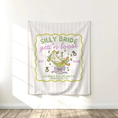 Silly Bride Getting Loose Custom Bachelorette Party Banner, Custom Goose Bachelorette Sign WD0520