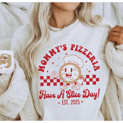 Custom Retro Pizzeria Matching Family T Shirts, Custom Cute Family Matching Shirt for Pizza Lovers ET0080