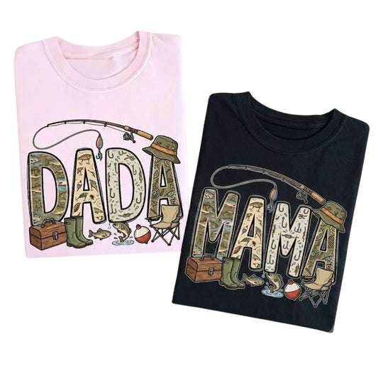 Dada Mama One Fishing Matching First Birthday Family T Shirt, 1st Birthday Fishing Shirt For Family ET1063