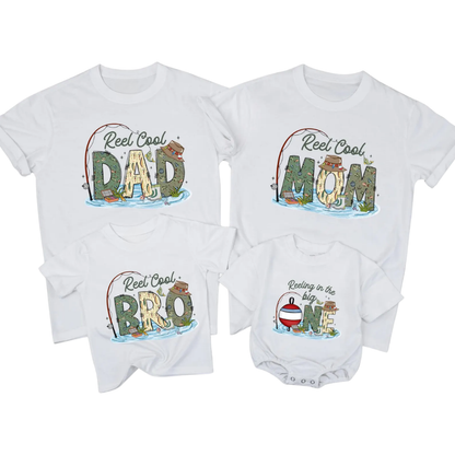 Reeling In The Big One First Birthday Family Matching T Shirt, Fishing 1st Birthday Family Shirts ET1519