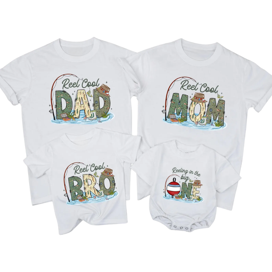 Reeling In The Big One First Birthday Family Matching T Shirt, Fishing 1st Birthday Family Shirts ET1519