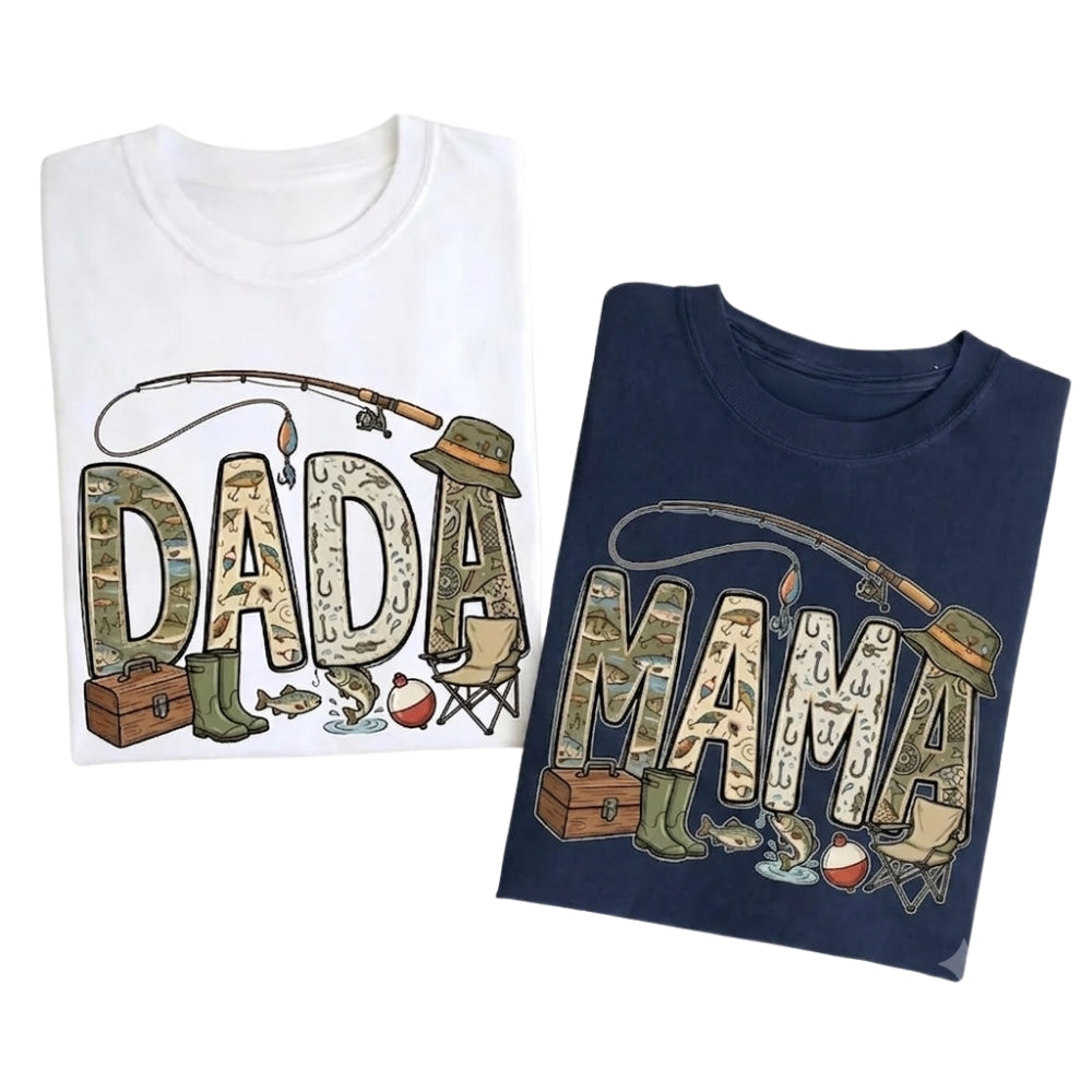 Dada Mama One Fishing Matching First Birthday Family T Shirt, 1st Birthday Fishing Shirt For Family ET1063