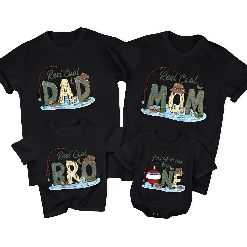 Reeling In The Big One First Birthday Family Matching T Shirt, Fishing 1st Birthday Family Shirts ET1519