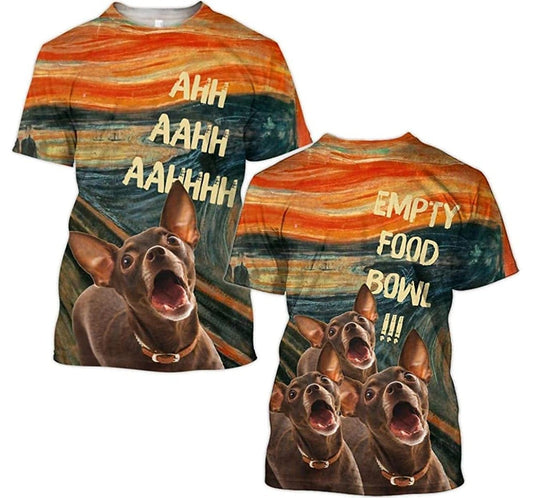 Empty Food Bowl Dog 3D Shirt TO1081