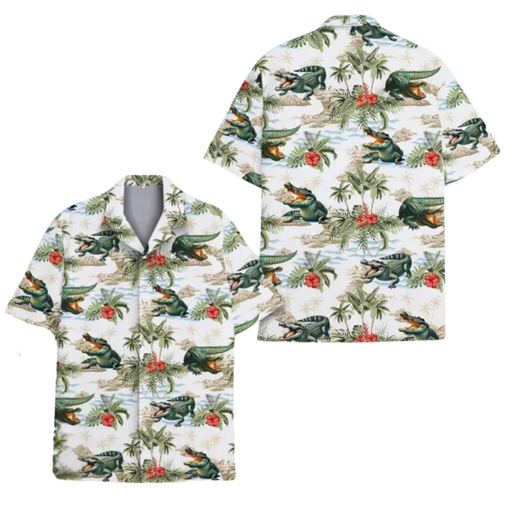 Alligator Tropical Hawaiian Shirt For Men Women, Alligator Hawaiian Shirts HE0027