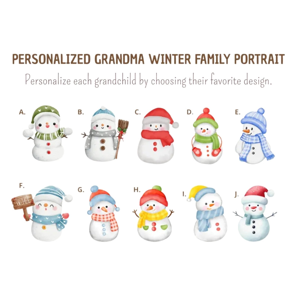 Custom Grandma Christmas Snowman Sweatshirt, Custom Sweatshirt For Grandma Mama 2D0756