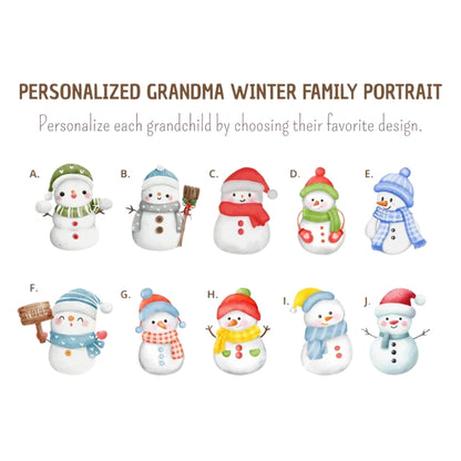 Custom Grandma Christmas Snowman Sweatshirt, Custom Sweatshirt For Grandma Mama 2D0756