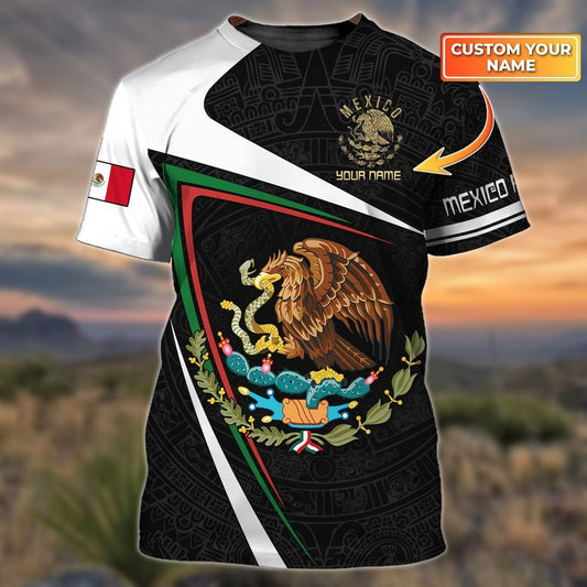 Personalized Mexicano T Shirt, Mexico Golden Eagle And Snake Shirts, Mexico Shirt To My Husband, Mexico Present TO0780