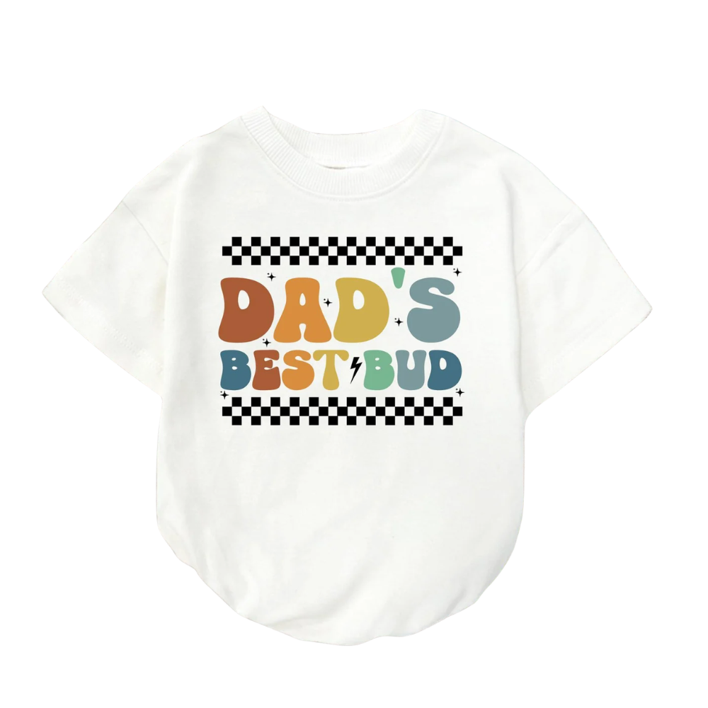 Dad's Best Bud Baby T Shirt Bubble Romper, Daddy's Bestie Baby Romper BB0182