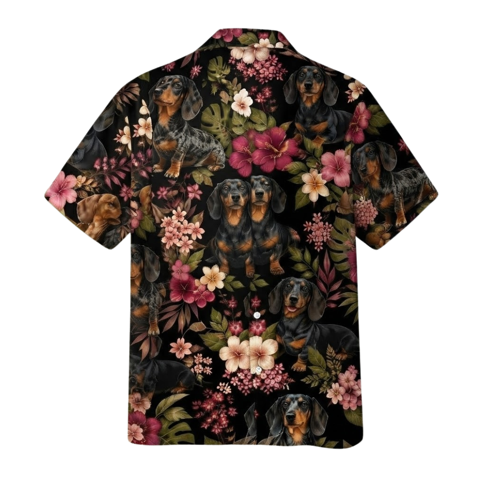 Dachshund Dog Tropical Hawaiian Shirt For Men Women, Dachshund Lover Hawaiian Shirts HE0563