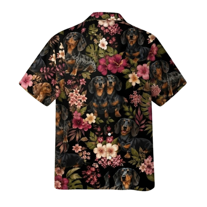 Dachshund Dog Tropical Hawaiian Shirt For Men Women, Dachshund Lover Hawaiian Shirts HE0563