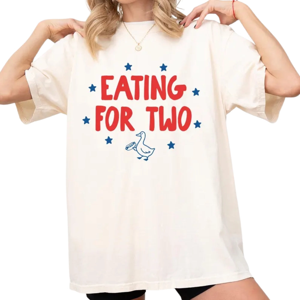 Eating For Two Working On My Father Figure Matching Husband Wife T Shirts, Pregnancy Announcement Matching Couple Shirts ET0906