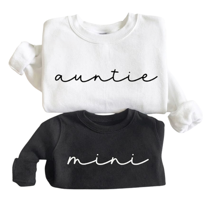 Auntie And Mini Matching Sweatshirt, Aunt Nice Nephew Sweatshirt Matching ET1435