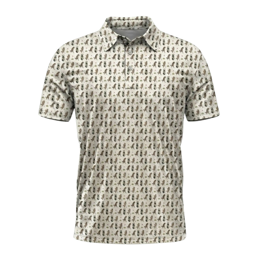 Cat Funny Golf Polo Shirt Mens, Cat Golf Shirt For Pet Lover GZ0367