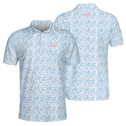 Girl Dad Pink Golf Polo Shirt For Men, Father Day Golf Shirts For Dad With Daughter GE0463