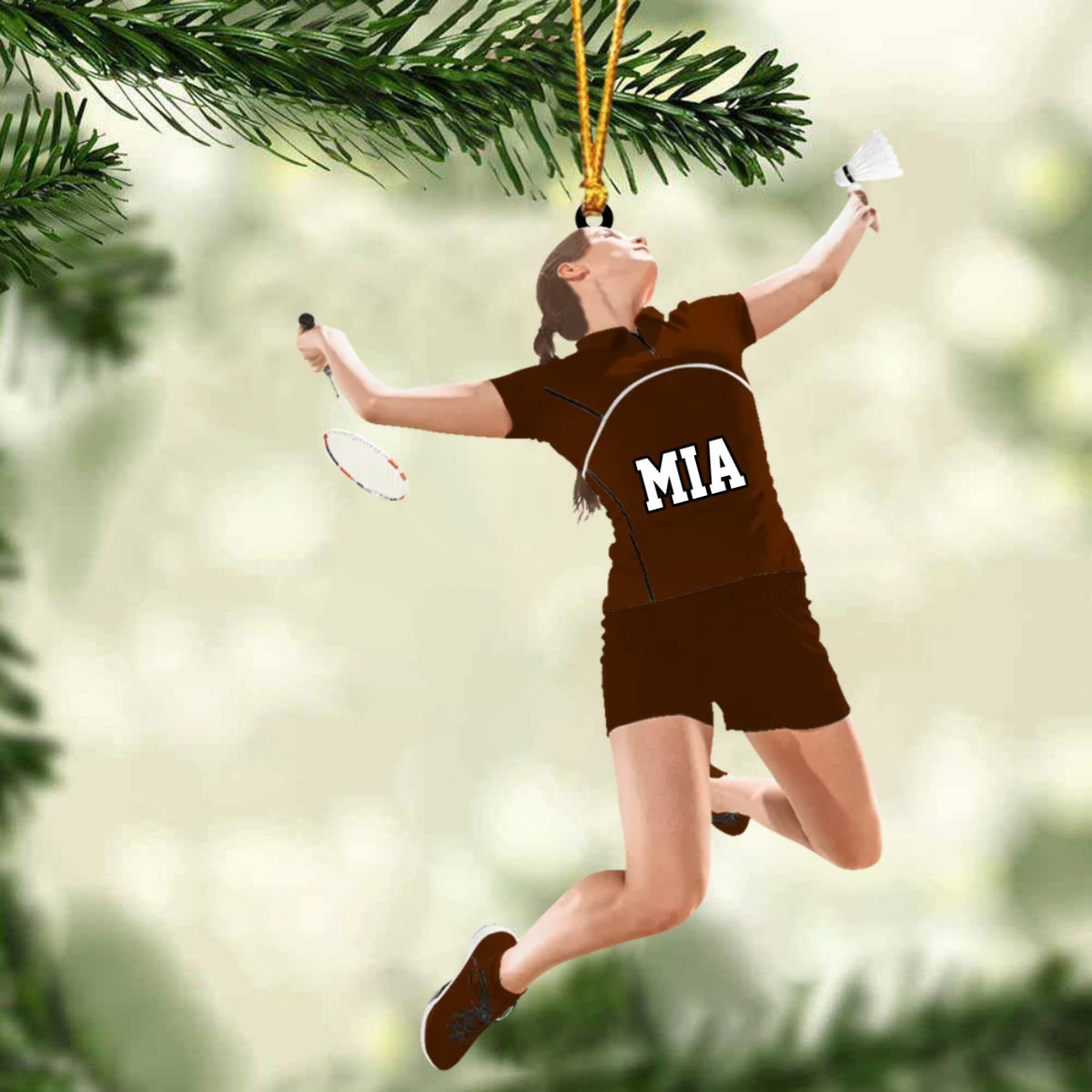 Custom Personalized Badminton Lovers Christmas Ornament, Gift For Badminton Player OO1744