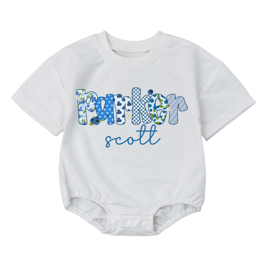 Personalized Blueberry Baby Bubble T Shirt Romper Onesie, Custom  Blueberry Name Baby Onesie BB0046