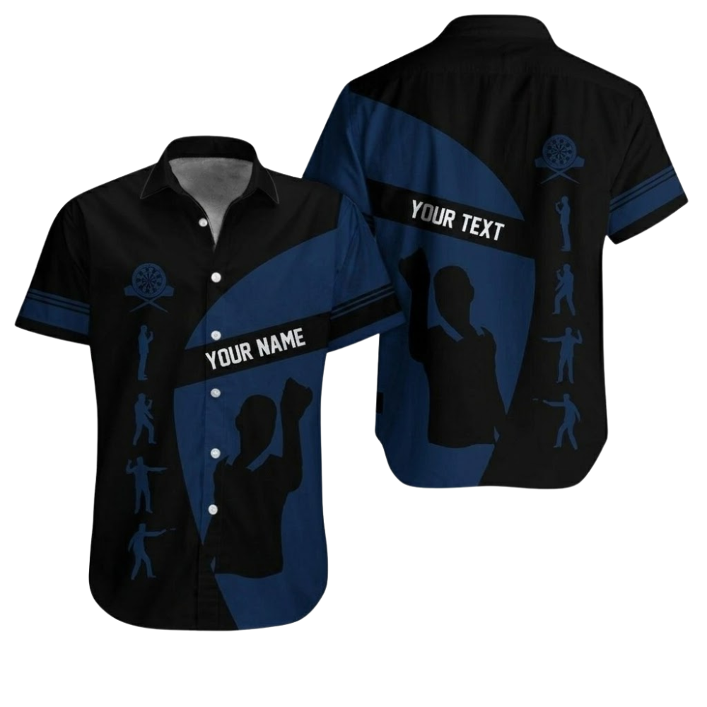 Custom Name And Text Dart Hawaiian Shirt For Men, Custom Team Darts Shirt DZ0105