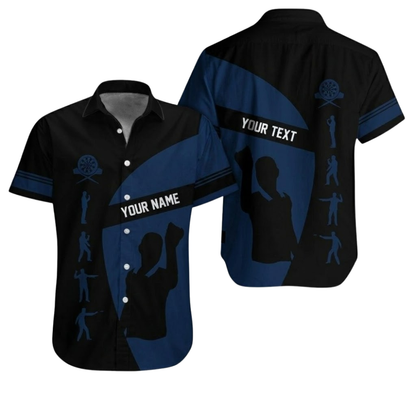 Custom Name And Text Dart Hawaiian Shirt For Men, Custom Team Darts Shirt DZ0105