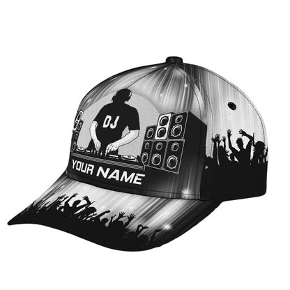 Custom Name DJ Baseball Cap 3D Printed, Personalized DJ Player Cap Hat CP0556