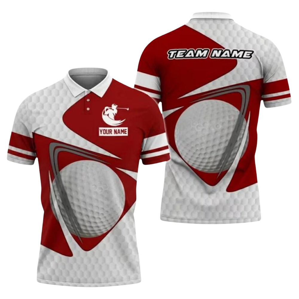 Custom Team Blue White Golf Mens Polo Shirt, Custom Golf Shirts GE0598