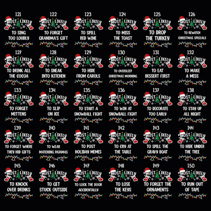 Most Likely To Custom Christmas Family Matching T Shirt, Custom Funny Christmas Family Shirts ET1178