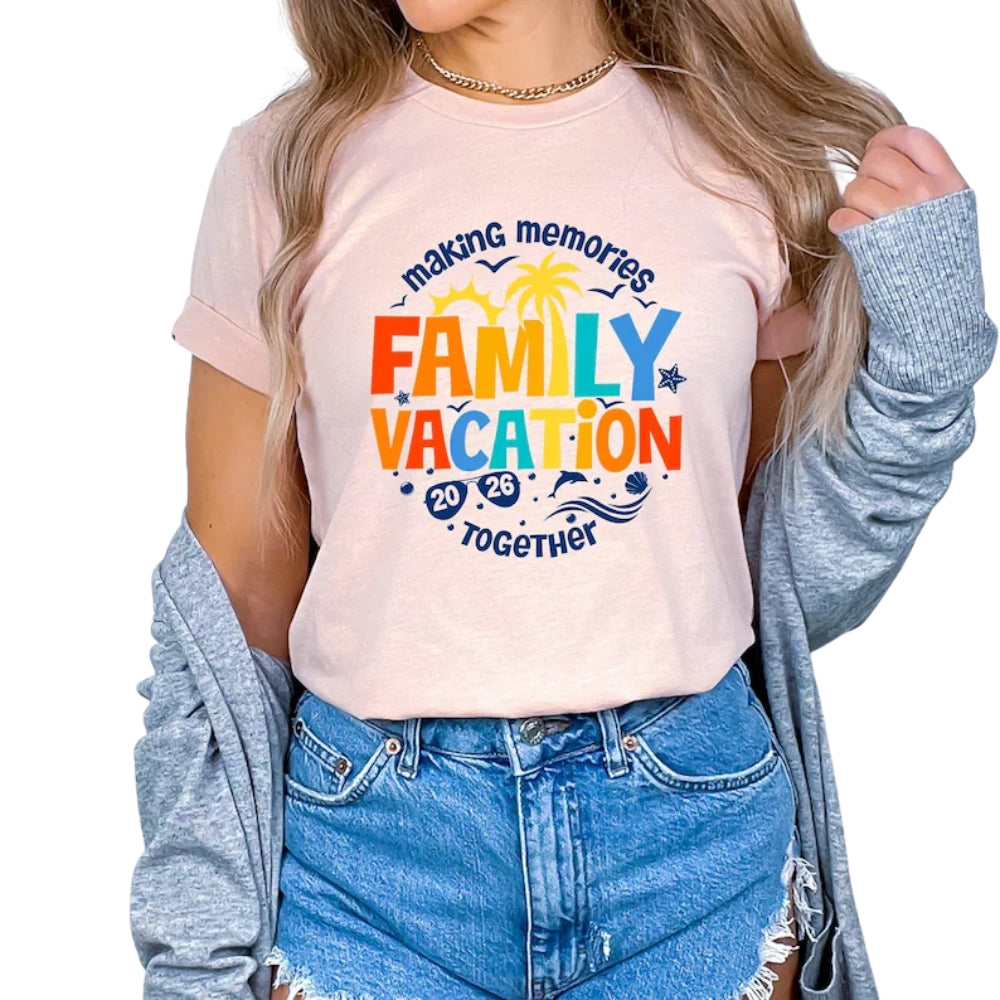 Making Memories Family Beach Vacation Together 2026 T Shirts, Matching Family Beach Shirts ET0055