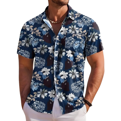Green Tropcical Hawaiian Shirt For Men Women With Pocket, Tropical Hawaiian Shirt HE0388