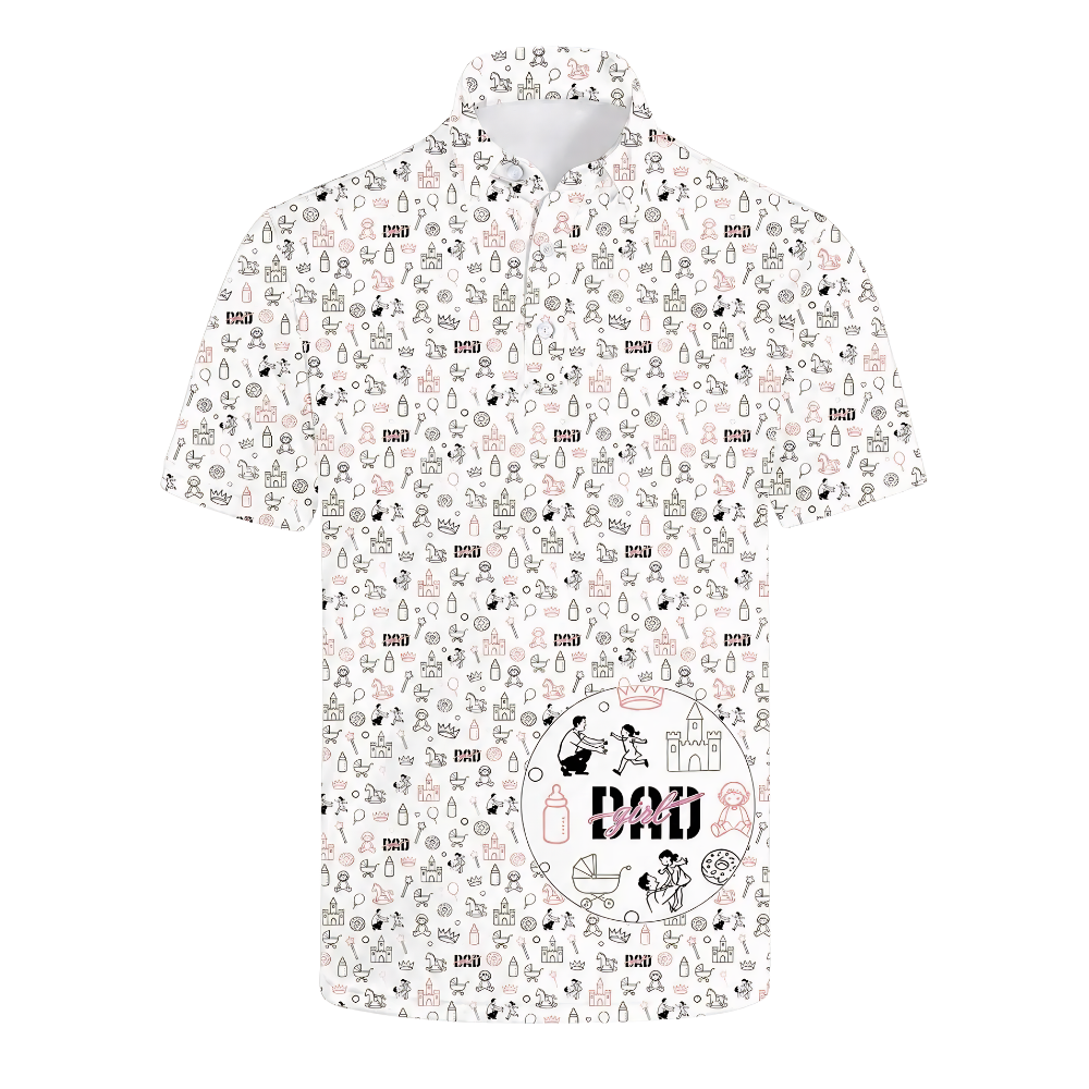 Girl Dad Golf Polo Shirt For Father Day, Father Daughter Golf Shirts GE0445