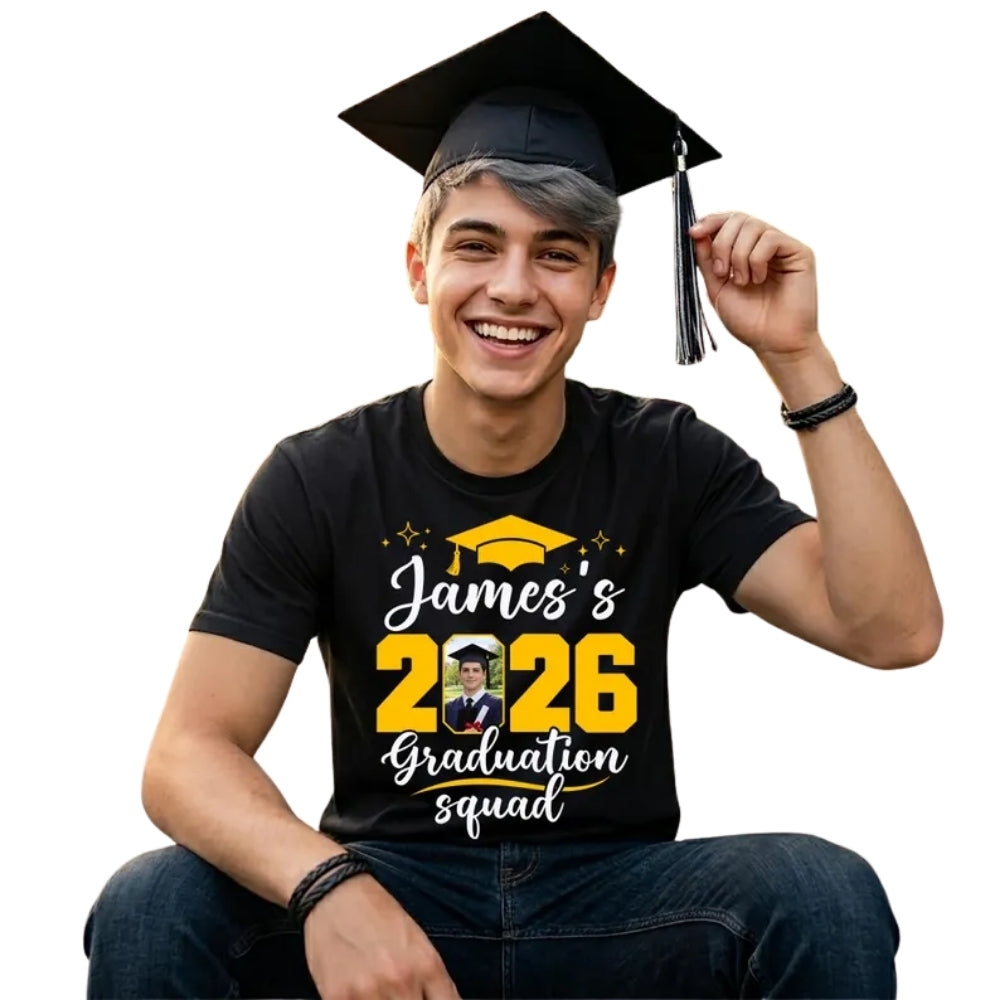 Personalized Matching Graduation Squad Family T Shirts With Photo, Custom Family Graduation Shirts ET0648
