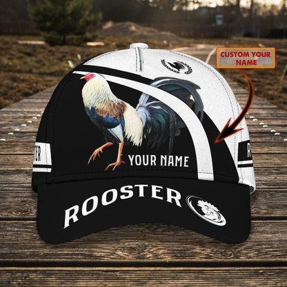 3D Classic Cap Rooster Personalized Name Cap 26 Lasfour CA1835