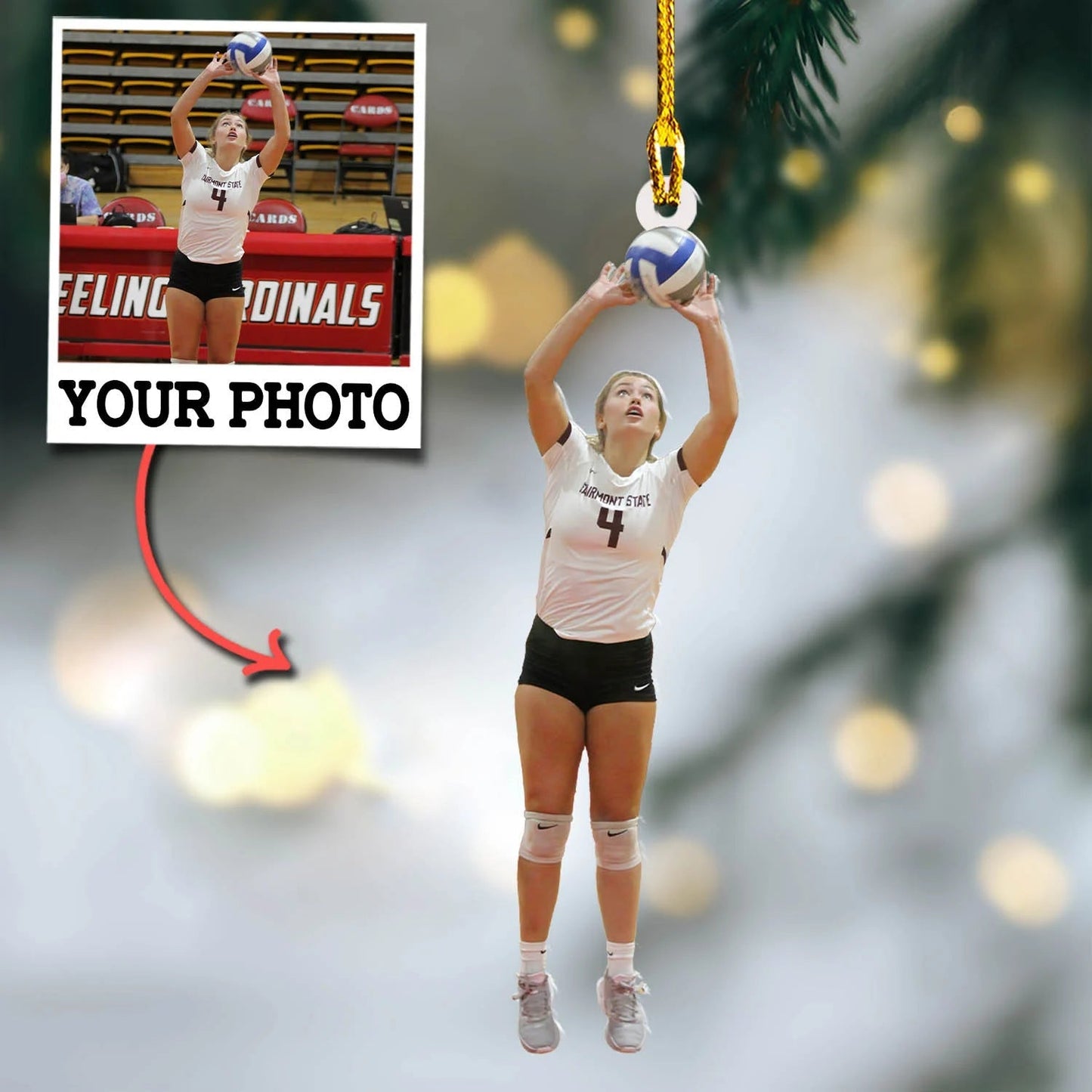 Custom Photo Ornament Gift For Volleyball Player - Upload Photo Volleyball Team Ornament Gift For Volleyball Lovers OO1774