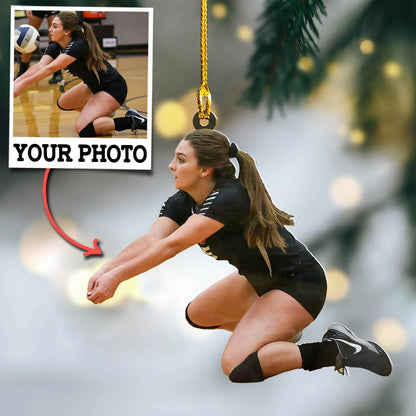 Custom Photo Ornament Gift For Volleyball Player - Upload Photo Volleyball Team Ornament Gift For Volleyball Lovers OO1774