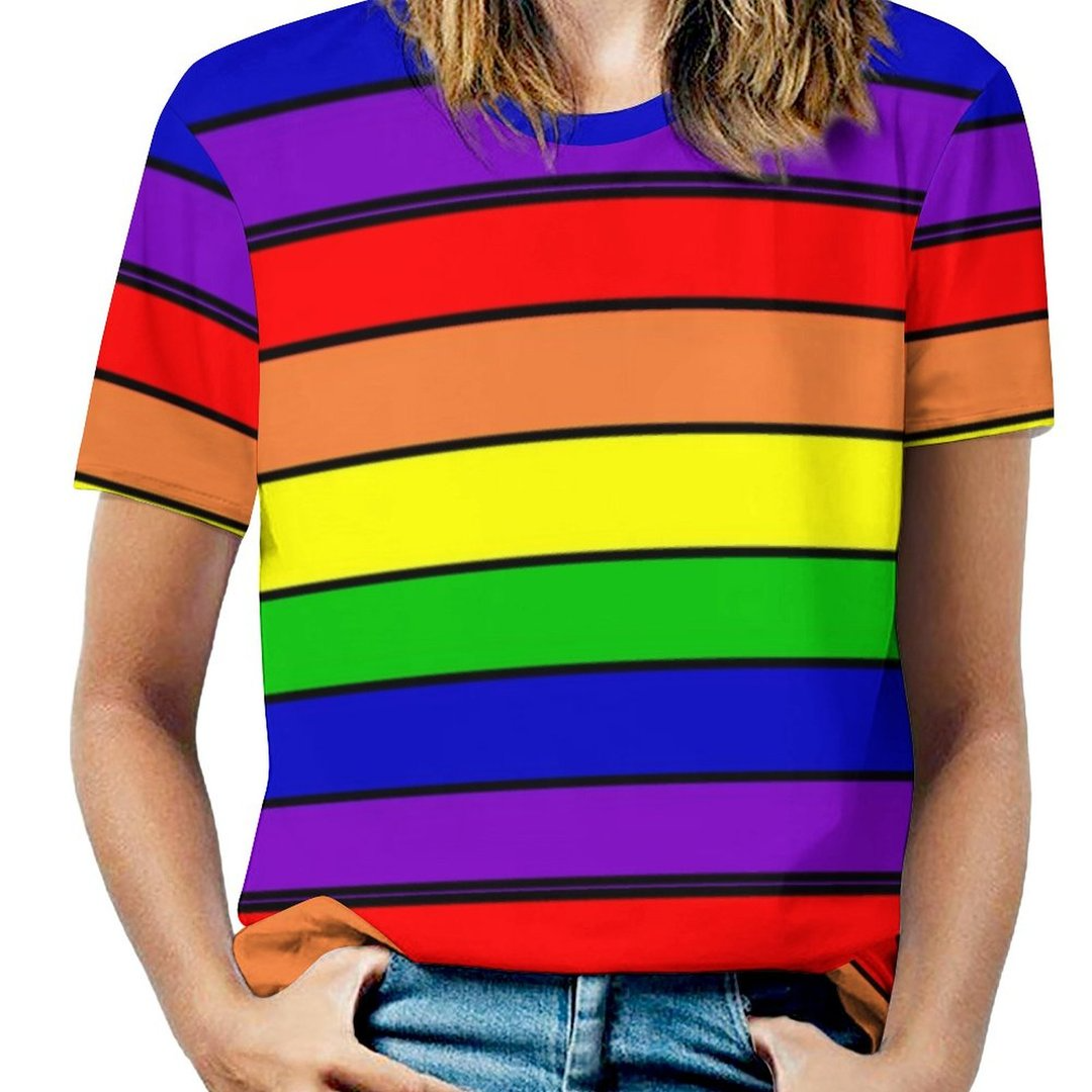Pride Rainbow 3D Shirts For Lesbian, Gaymer Rainbow T Shirt 3D, Lgbtq Pride Month 3D Shirt LO0918