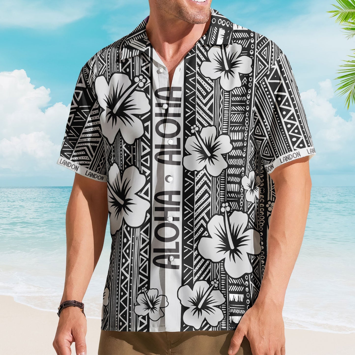 Aloha Vintage Hibiscus Tropical Pattern Gift For Men Family - Custom Hawaiian Shirts HA0095