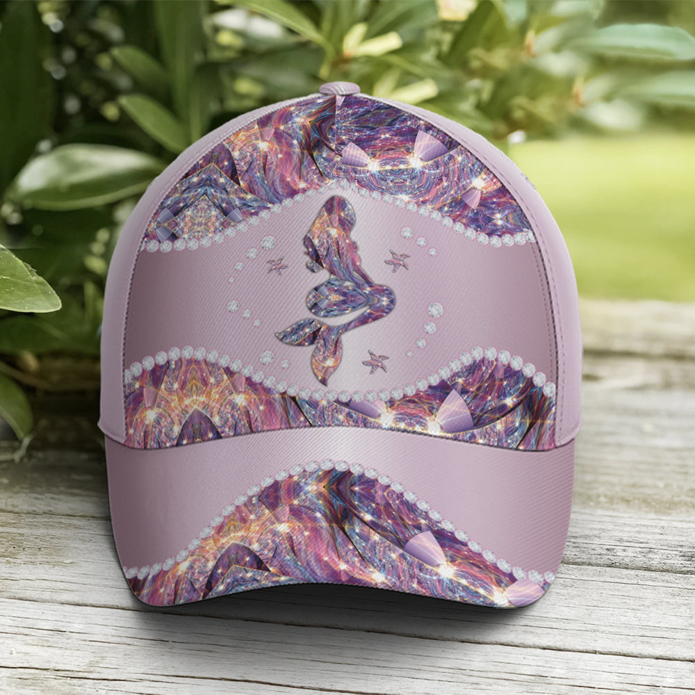 Purple Metallic Style Mermaid Baseball Cap Lasfour CO0749