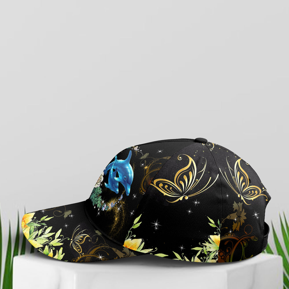 Dolphin And Flowers Baseball Cap Lasfour CO0740