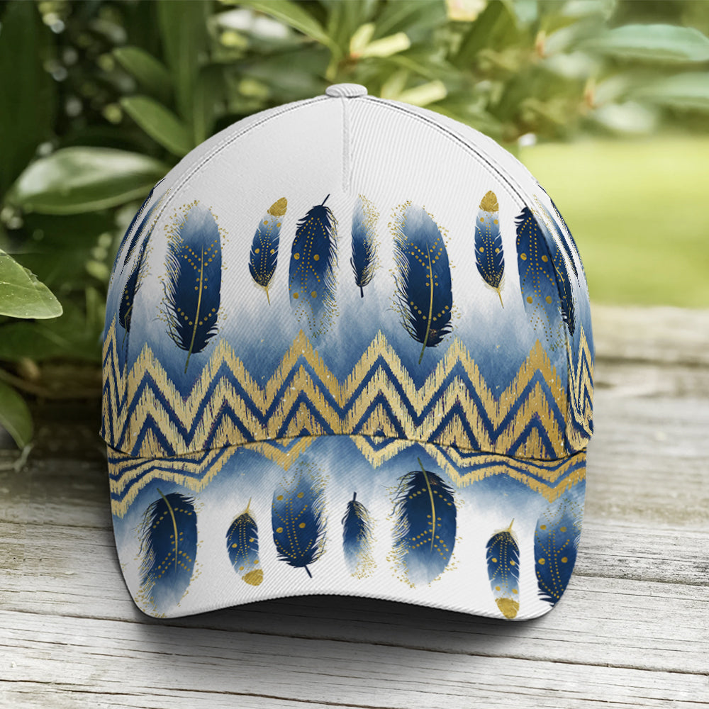 Feather Slim Blue White Classic Baseball Cap Lasfour CO0811