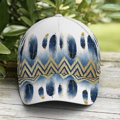 Feather Slim Blue White Classic Baseball Cap Lasfour CO0811