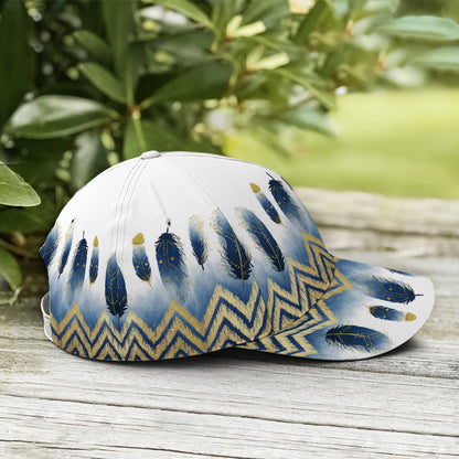 Feather Slim Blue White Classic Baseball Cap Lasfour CO0811