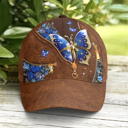 Magical Butterfly Lilac Flowers Leather Style Lasfour CO0801